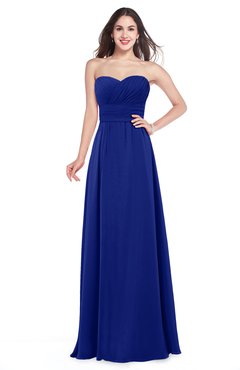 ColsBM Jadyn Nautical Blue Bridesmaid Dresses Zip up Classic Strapless Pleated A-line Floor Length