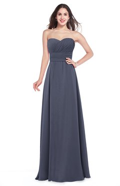 ColsBM Jadyn Nightshadow Blue Bridesmaid Dresses Zip up Classic Strapless Pleated A-line Floor Length