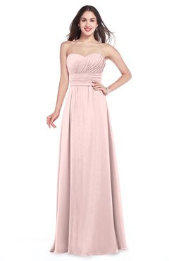 ColsBM Jadyn Pastel Pink Bridesmaid Dresses Zip up Classic Strapless Pleated A-line Floor Length