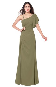 ColsBM Marisol Boa Bridesmaid Dresses Sheath Asymmetric Neckline Short Sleeve Glamorous Zipper Floor Length
