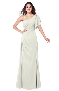 ColsBM Marisol Ivory Bridesmaid Dresses Sheath Asymmetric Neckline Short Sleeve Glamorous Zipper Floor Length