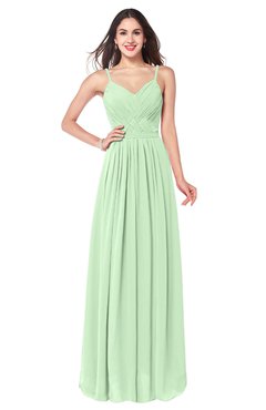 ColsBM Kinley Light Green Bridesmaid Dresses Sleeveless Sexy Half Backless Pleated A-line Floor Length