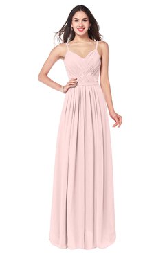 ColsBM Kinley Pastel Pink Bridesmaid Dresses Sleeveless Sexy Half Backless Pleated A-line Floor Length