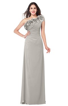 ColsBM Jazlyn Ashes Of Roses Bridesmaid Dresses Elegant Floor Length Half Backless Asymmetric Neckline Sleeveless Flower