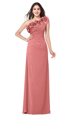 ColsBM Jazlyn Lantana Bridesmaid Dresses Elegant Floor Length Half Backless Asymmetric Neckline Sleeveless Flower