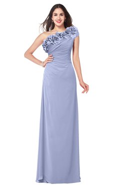 ColsBM Jazlyn Lavender Bridesmaid Dresses Elegant Floor Length Half Backless Asymmetric Neckline Sleeveless Flower