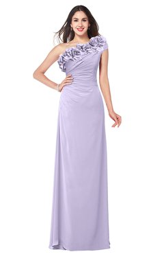 ColsBM Jazlyn Pastel Lilac Bridesmaid Dresses Elegant Floor Length Half Backless Asymmetric Neckline Sleeveless Flower