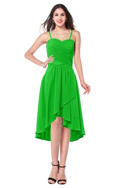 ColsBM Lavern Classic Green Bridesmaid Dresses Sleeveless Asymmetric Ruching A-line Elegant Sweetheart
