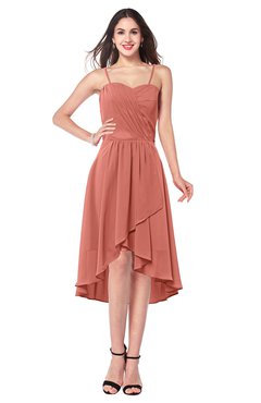 ColsBM Lavern Crabapple Bridesmaid Dresses Sleeveless Asymmetric Ruching A-line Elegant Sweetheart
