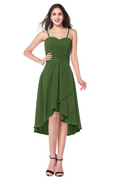 ColsBM Lavern Garden Green Bridesmaid Dresses Sleeveless Asymmetric Ruching A-line Elegant Sweetheart