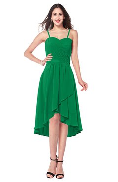 ColsBM Lavern Green Bridesmaid Dresses Sleeveless Asymmetric Ruching A-line Elegant Sweetheart