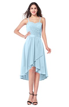 ColsBM Lavern Ice Blue Bridesmaid Dresses Sleeveless Asymmetric Ruching A-line Elegant Sweetheart