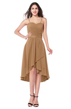 ColsBM Lavern Light Brown Bridesmaid Dresses Sleeveless Asymmetric Ruching A-line Elegant Sweetheart