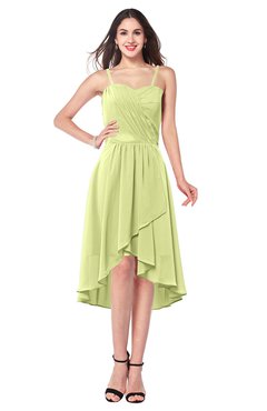 ColsBM Lavern Lime Green Bridesmaid Dresses Sleeveless Asymmetric Ruching A-line Elegant Sweetheart