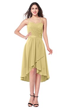 ColsBM Lavern New Wheat Bridesmaid Dresses Sleeveless Asymmetric Ruching A-line Elegant Sweetheart