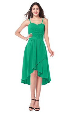 ColsBM Lavern Sea Green Bridesmaid Dresses Sleeveless Asymmetric Ruching A-line Elegant Sweetheart