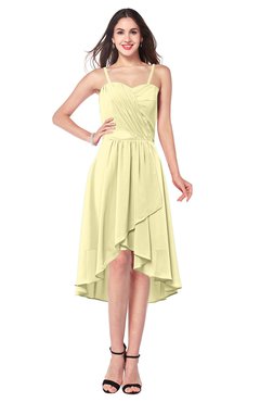 ColsBM Lavern Soft Yellow Bridesmaid Dresses Sleeveless Asymmetric Ruching A-line Elegant Sweetheart