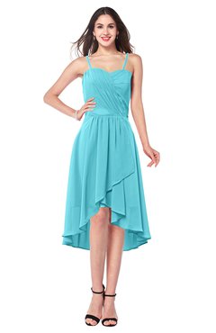 ColsBM Lavern Turquoise Bridesmaid Dresses Sleeveless Asymmetric Ruching A-line Elegant Sweetheart