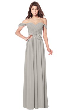 ColsBM Kaolin Hushed Violet Bridesmaid Dresses A-line Floor Length Zip up Short Sleeve Appliques Gorgeous