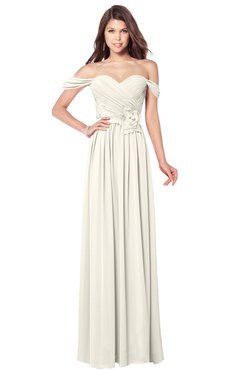 ColsBM Kaolin Whisper White Bridesmaid Dresses A-line Floor Length Zip up Short Sleeve Appliques Gorgeous