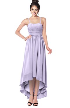 ColsBM Kinsley Light Purple Bridesmaid Dresses Half Backless Hi-Lo A-line Mature Sleeveless Spaghetti