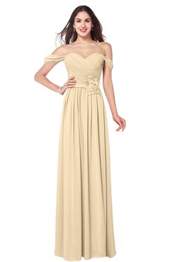 ColsBM Katelyn Apricot Gelato Bridesmaid Dresses Zip up A-line Floor Length Sweetheart Short Sleeve Gorgeous