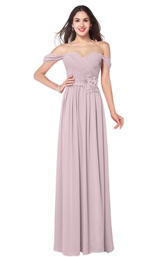 ColsBM Katelyn Pale Lilac Bridesmaid Dresses Zip up A-line Floor Length Sweetheart Short Sleeve Gorgeous