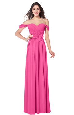 ColsBM Katelyn Rose Pink Bridesmaid Dresses Zip up A-line Floor Length Sweetheart Short Sleeve Gorgeous