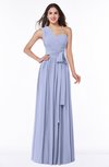 ColsBM Emmeline Blue Heron Modern A-line Half Backless Chiffon Floor Length Ruching Plus Size Bridesmaid Dresses