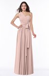 ColsBM Emmeline Dusty Rose Modern A-line Half Backless Chiffon Floor Length Ruching Plus Size Bridesmaid Dresses