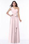 ColsBM Emmeline Petal Pink Modern A-line Half Backless Chiffon Floor Length Ruching Plus Size Bridesmaid Dresses