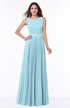 ColsBM Nicole Aqua Elegant A-line Sleeveless Chiffon Floor Length Pleated Plus Size Bridesmaid Dresses