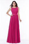 ColsBM Nicole Beetroot Purple Elegant A-line Sleeveless Chiffon Floor Length Pleated Plus Size Bridesmaid Dresses