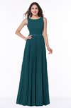 ColsBM Nicole Blue Green Elegant A-line Sleeveless Chiffon Floor Length Pleated Plus Size Bridesmaid Dresses