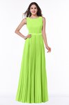 ColsBM Nicole Bright Green Elegant A-line Sleeveless Chiffon Floor Length Pleated Plus Size Bridesmaid Dresses
