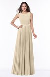ColsBM Nicole Champagne Elegant A-line Sleeveless Chiffon Floor Length Pleated Plus Size Bridesmaid Dresses