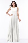 ColsBM Nicole Cloud White Elegant A-line Sleeveless Chiffon Floor Length Pleated Plus Size Bridesmaid Dresses