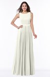 ColsBM Nicole Cream Elegant A-line Sleeveless Chiffon Floor Length Pleated Plus Size Bridesmaid Dresses