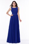 ColsBM Nicole Electric Blue Elegant A-line Sleeveless Chiffon Floor Length Pleated Plus Size Bridesmaid Dresses