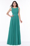 ColsBM Nicole Emerald Green Elegant A-line Sleeveless Chiffon Floor Length Pleated Plus Size Bridesmaid Dresses