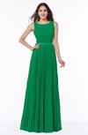 ColsBM Nicole Green Elegant A-line Sleeveless Chiffon Floor Length Pleated Plus Size Bridesmaid Dresses
