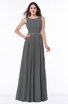 ColsBM Nicole Grey Elegant A-line Sleeveless Chiffon Floor Length Pleated Plus Size Bridesmaid Dresses