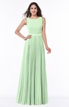 ColsBM Nicole Light Green Elegant A-line Sleeveless Chiffon Floor Length Pleated Plus Size Bridesmaid Dresses