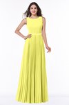 ColsBM Nicole Pale Yellow Elegant A-line Sleeveless Chiffon Floor Length Pleated Plus Size Bridesmaid Dresses