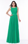ColsBM Nicole Sea Green Elegant A-line Sleeveless Chiffon Floor Length Pleated Plus Size Bridesmaid Dresses