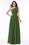 ColsBM Nova Garden Green Modern A-line Asymmetric Neckline Sleeveless Half Backless Chiffon Plus Size Bridesmaid Dresses