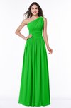 ColsBM Nova Jasmine Green Modern A-line Asymmetric Neckline Sleeveless Half Backless Chiffon Plus Size Bridesmaid Dresses