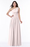 ColsBM Nova Light Pink Modern A-line Asymmetric Neckline Sleeveless Half Backless Chiffon Plus Size Bridesmaid Dresses