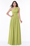ColsBM Nova Linden Green Modern A-line Asymmetric Neckline Sleeveless Half Backless Chiffon Plus Size Bridesmaid Dresses