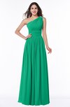 ColsBM Nova Sea Green Modern A-line Asymmetric Neckline Sleeveless Half Backless Chiffon Plus Size Bridesmaid Dresses